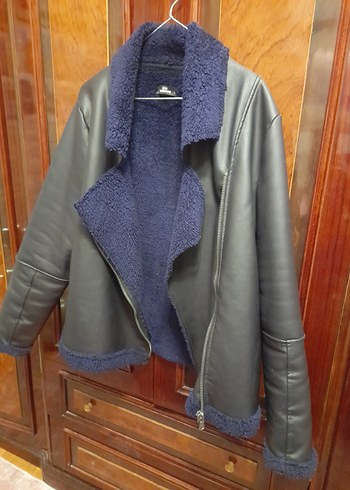 Giyim Dünyası Kadın Yan Fermuarlı İçi Yünlü Mont Lacivert - Görsel 5