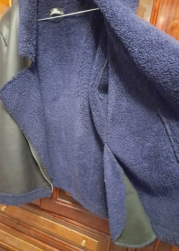 Giyim Dünyası Kadın Yan Fermuarlı İçi Yünlü Mont Lacivert - Görsel 7