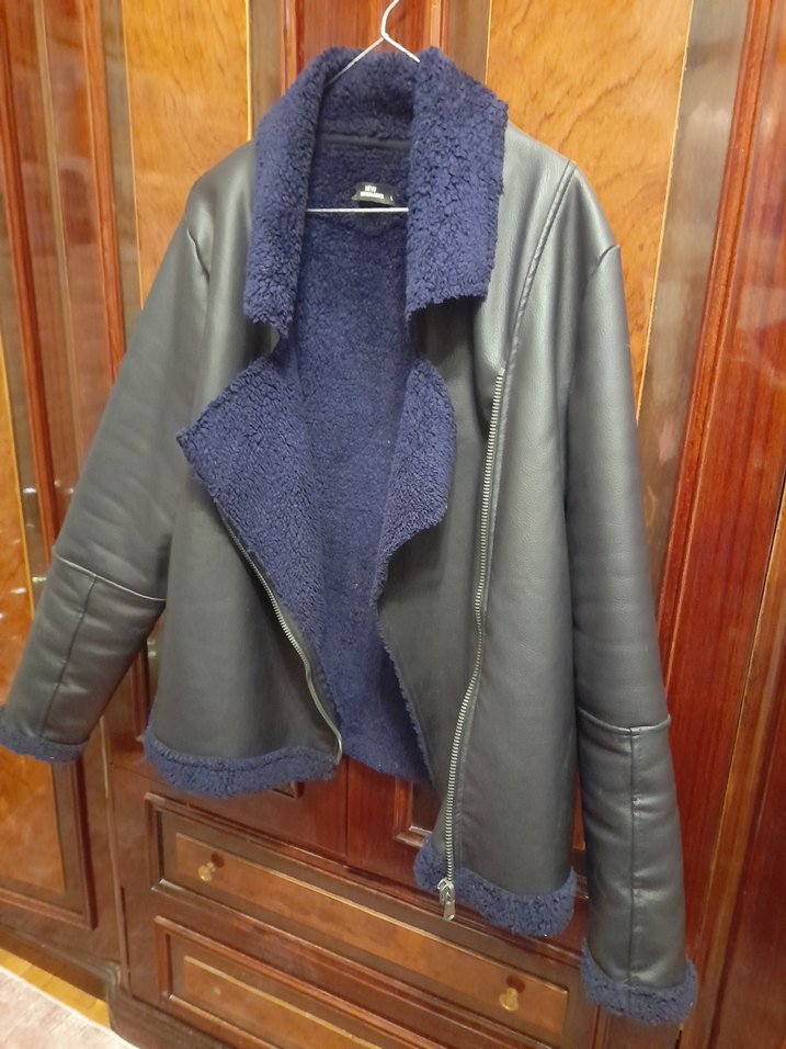 Giyim Dünyası Kadın Yan Fermuarlı İçi Yünlü Mont Lacivert - Görsel 5