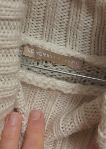 ACİL SATILIK...Bohem Tarz Uzun Kollu Boğazlı krem rengi panço - Görsel 5