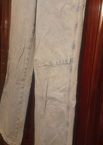 ACİL SATILIK...Gri Midi Boy Bol Kesim Kadın Kot Pantolon - Görsel 2