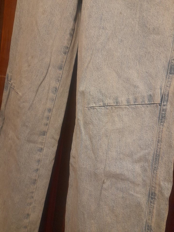 ACİL SATILIK...Gri Midi Boy Bol Kesim Kadın Kot Pantolon - Görsel 3