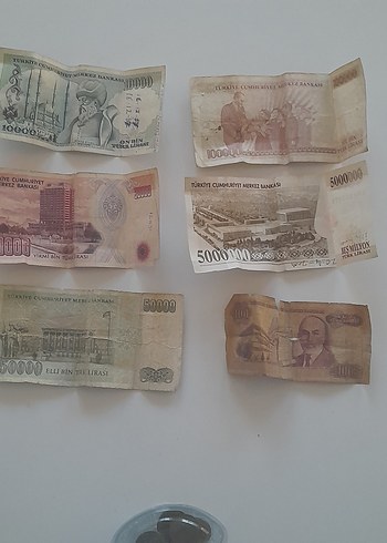 ACİL SATILIK.Namık Kemal'li 100TL Dahil 6 Parça Nostaljik seri - Görsel 9