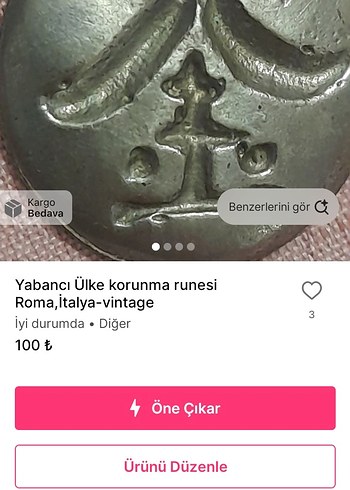 ACİL SATILIK...Yabancı Ülke Rune seti,Roma İtalya-Vintage - Görsel 5