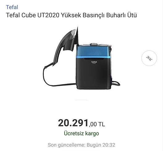 Tefal tefal cube UT2020 basınçlı ütü