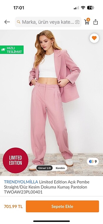 MİLLA AÇIK PEMBE PANTOLON