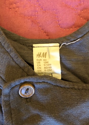 H&M Erkek Bebek Gri Kolsuz Bol Paça Tulum