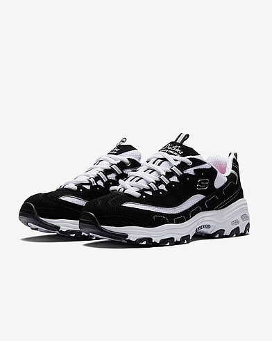 36 Beden siyah Renk Skechers D'Lites-Biggest Fan ? Black White ? 36-40 Arası Numara