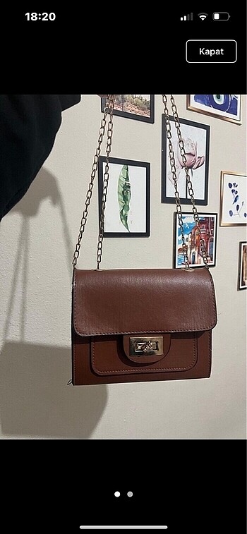 Kahverengi kol çantası