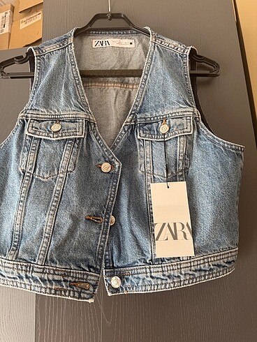 Zara yelek sifir ürün etiketli