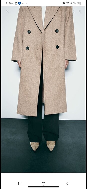 Zara Zara oversize bej kaban