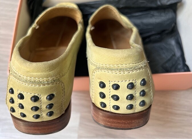 38 Beden yeşil Renk Escada loafer ayakkabı