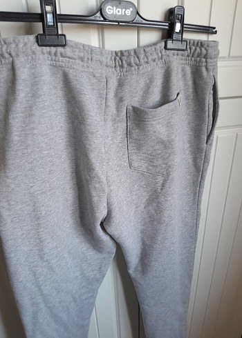 Pull and Bear Gri Rahat Kesim Kadın Keten Eşofman Altı