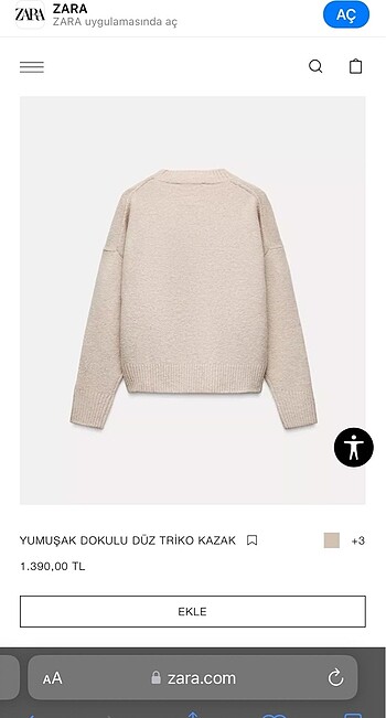 Zara Zara Triko Kazak