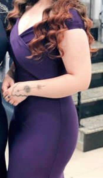 Mor Abiye Elbise - Görsel 4