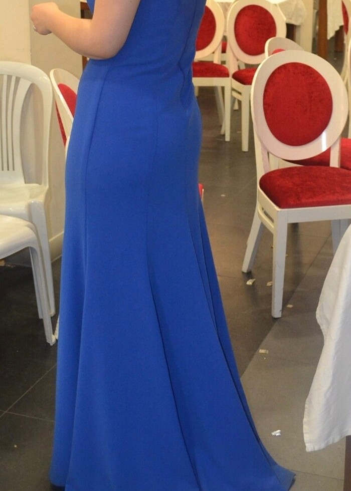 Mavi Abiye Elbise - Görsel 4