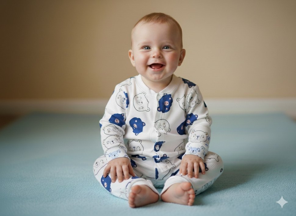 Beyaz Erkek Bebek Uzun Kollu Tulum - Görsel 2