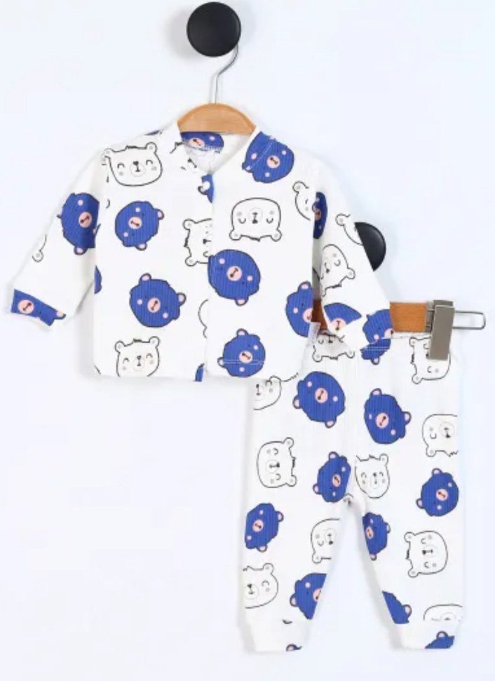 Beyaz Erkek Bebek Uzun Kollu Tulum - Görsel 3