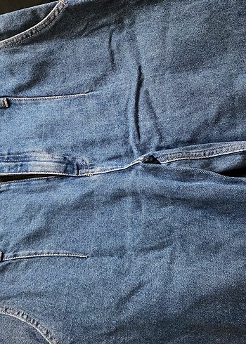 Kadın Mavi Bol Kesim  Denim Pantolon - Görsel 2