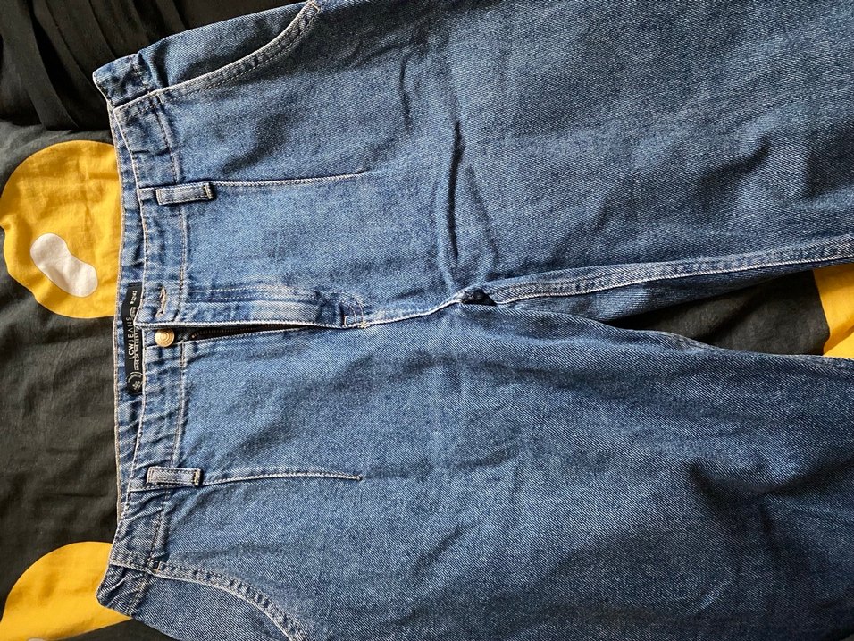 Kadın Mavi Bol Kesim  Denim Pantolon - Görsel 2