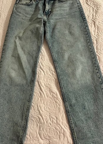 straight normal bel soluk mavi jeans pantalon - Görsel 2