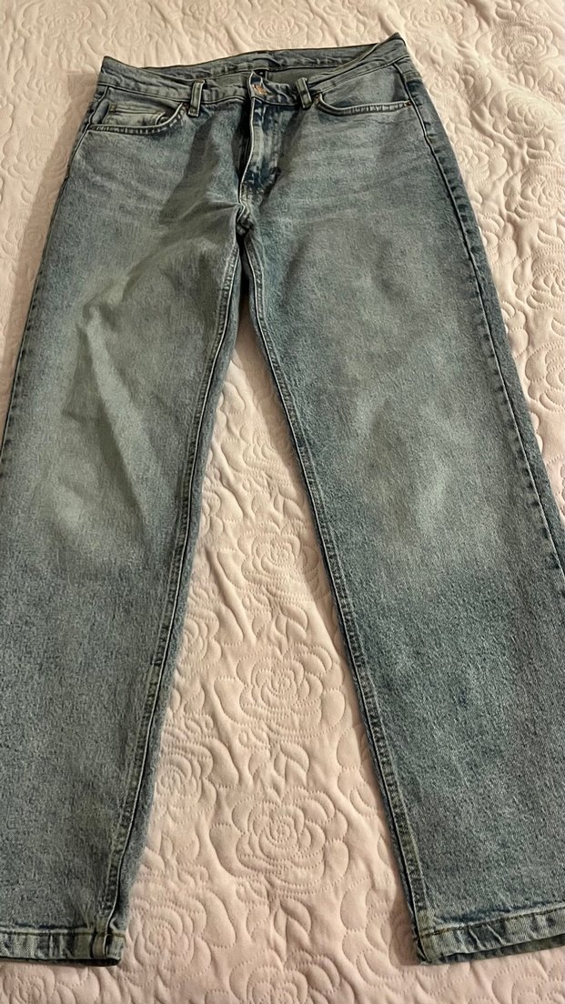 straight normal bel soluk mavi jeans pantalon - Görsel 2
