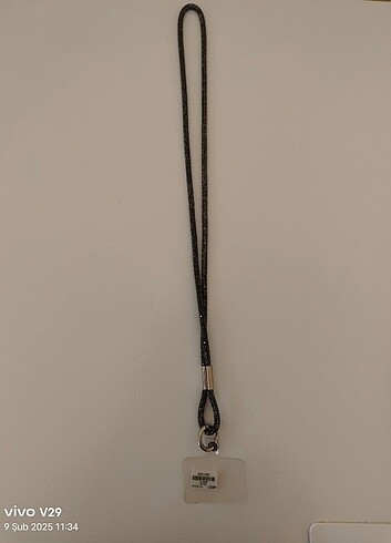 siyah taşlı Telefon askısı - Görsel 2