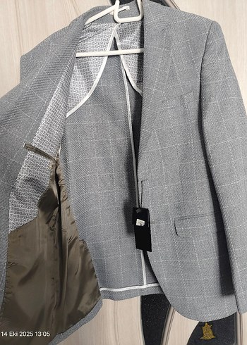 Guerro Gri çizgili Düğmeli Erkek Ceketi - Görsel 3