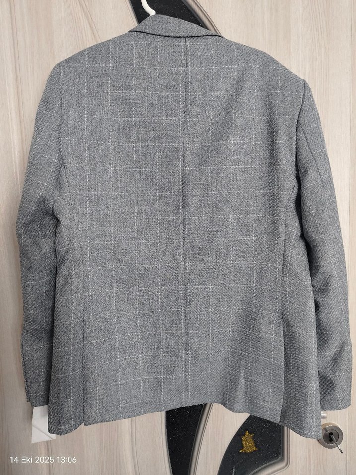 Guerro Gri çizgili Düğmeli Erkek Ceketi - Görsel 4