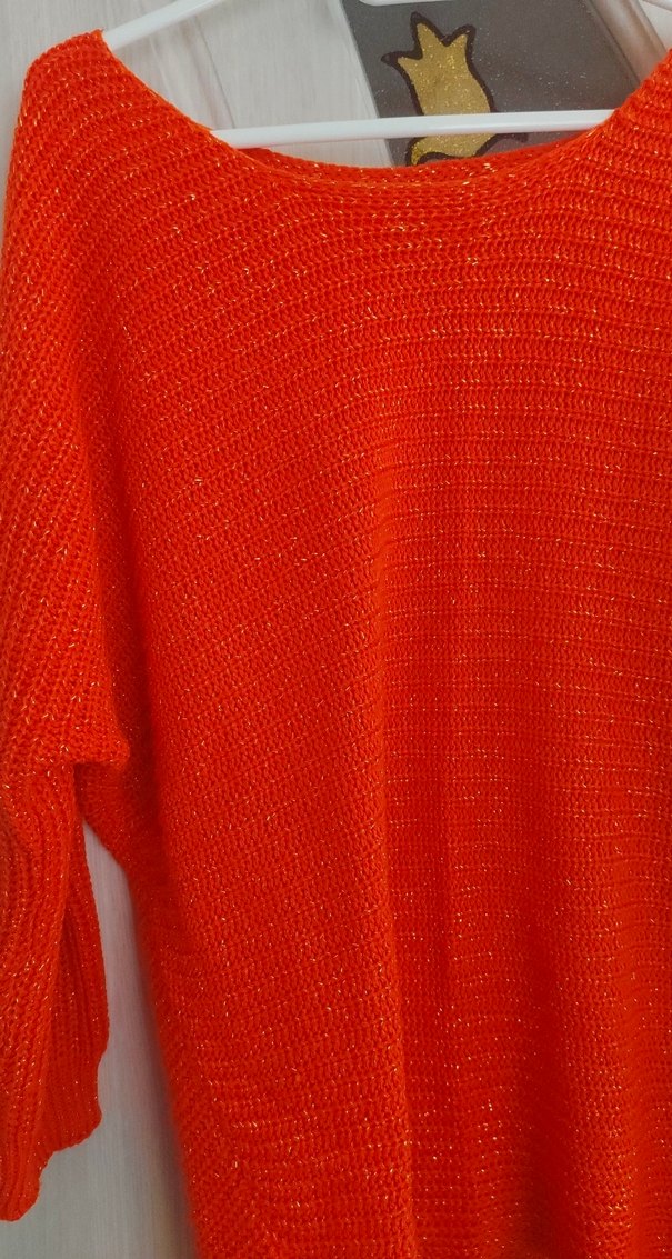 turuncu simli tunik kazak - Görsel 2