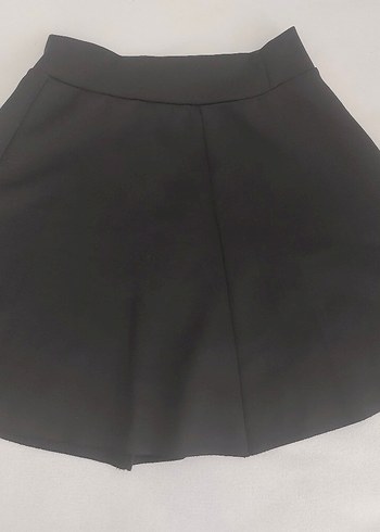 Siyah scuba kumaş mini etek - Görsel 5