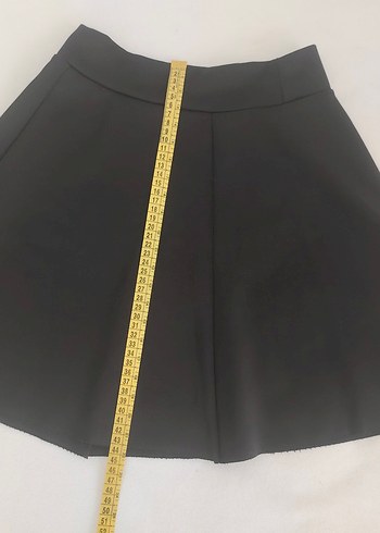 Siyah scuba kumaş mini etek - Görsel 3