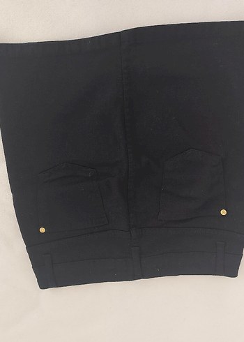 Siyah gabardin mini etek - Görsel 4