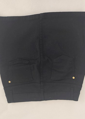 Siyah gabardin mini etek - Görsel 3