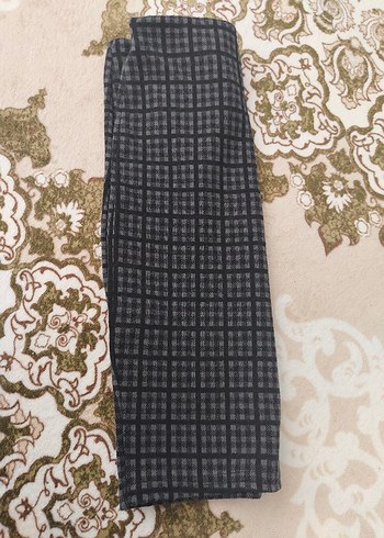 kışlık antrasit ekoseli bel lastikli kalem etek - Görsel 5