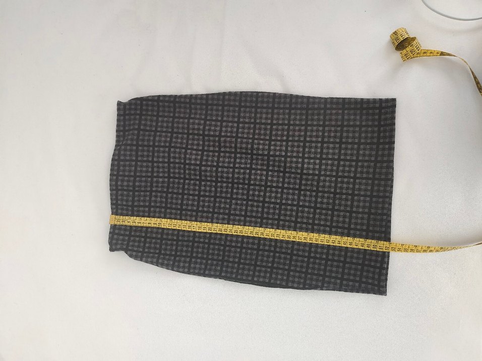 kışlık antrasit ekoseli bel lastikli kalem etek - Görsel 2