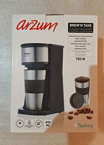 Arzum brewn take ar3058 filtre kahve makinesi