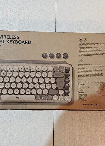 Logitech pop keys mekanik klavye gri renk. Sıfır - Görsel 4