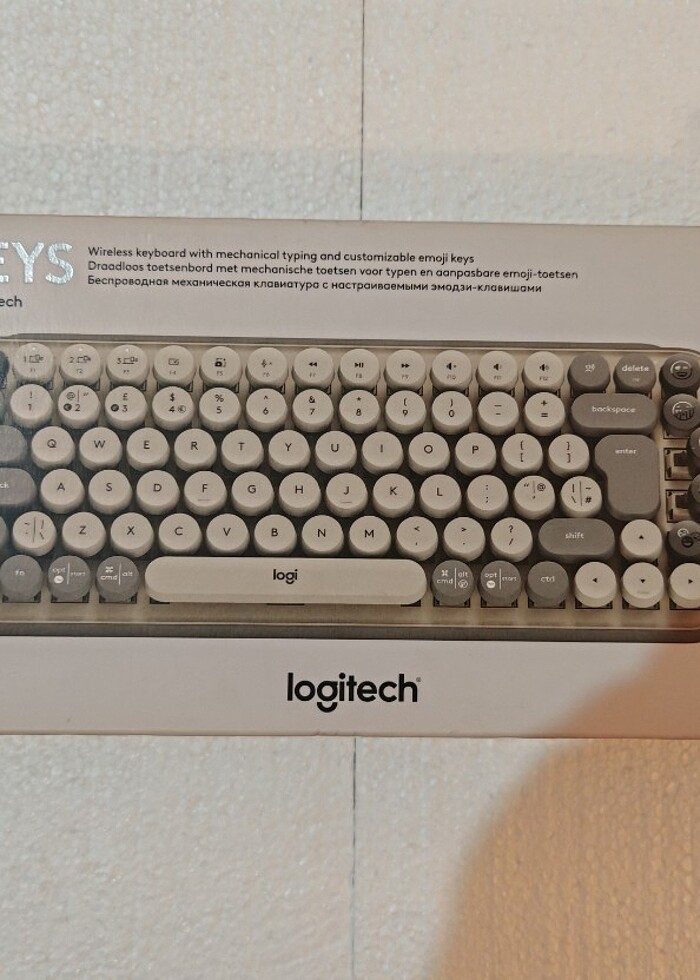 Logitech pop keys mekanik klavye gri renk. Sıfır  - Görsel 5