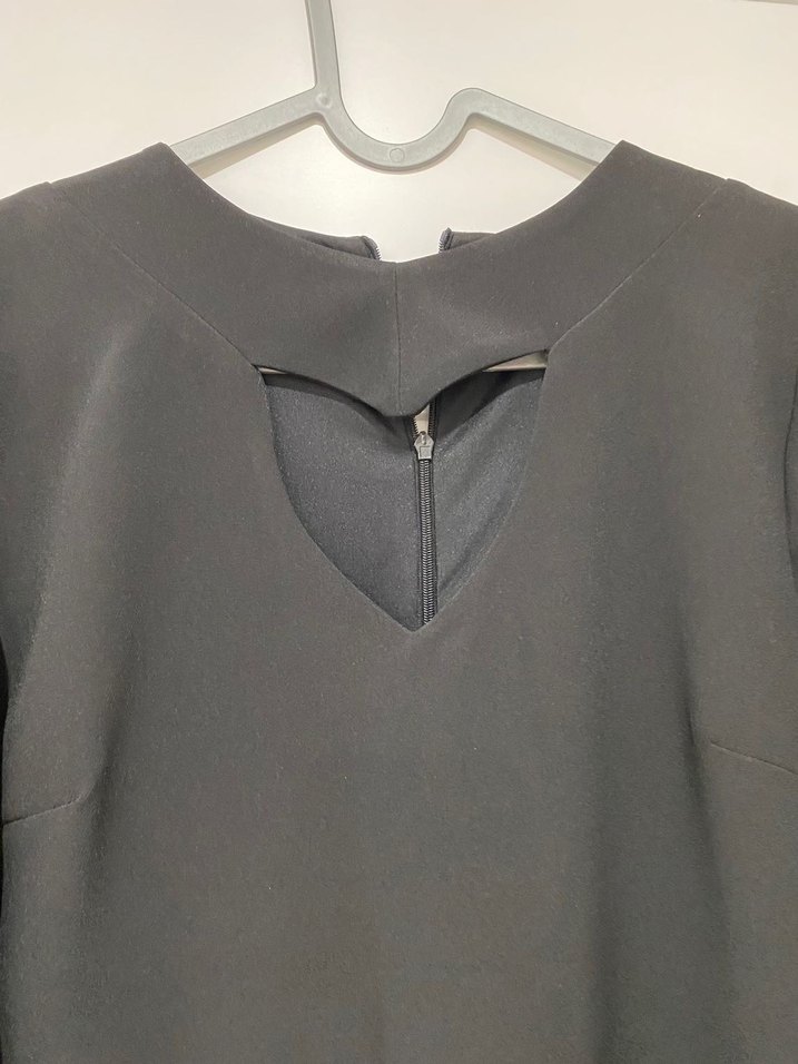 Uzun Kollu Siyah elbise - Görsel 2