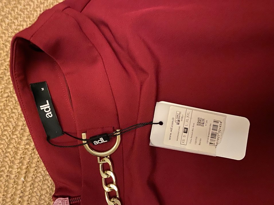 Adil Işık Marka Bordo Kemerli Mini Etek - Görsel 3