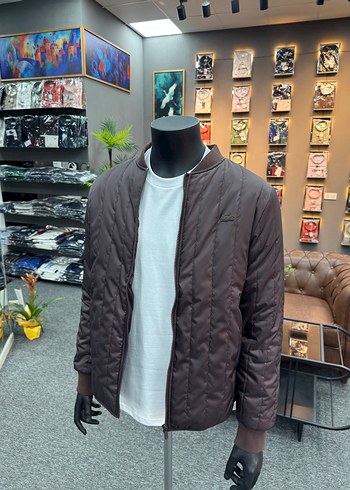 Diğer Lacoste Regular Fit Bordo Mevsimlik Mont