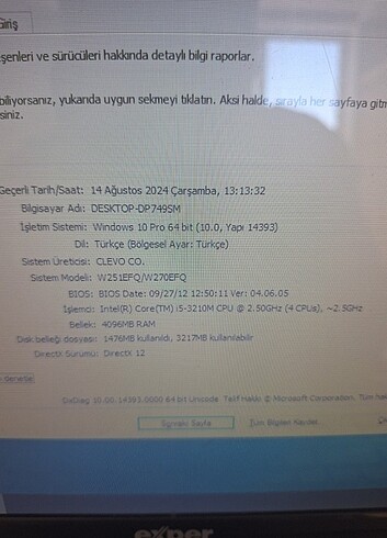 Beden Laptop Şef ekran kartlı