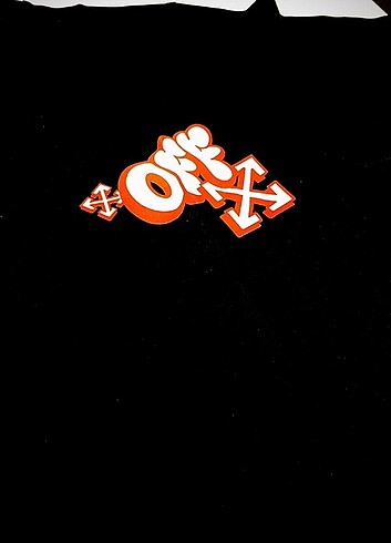 Off-White Siyah unisex tişört
