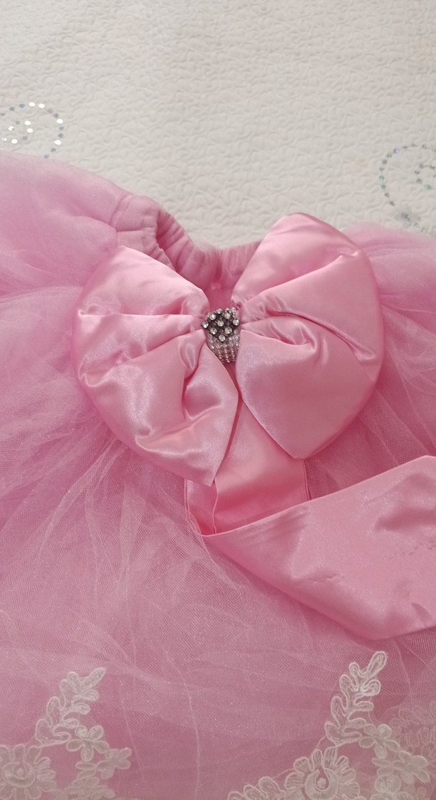 Dantelli Pembe Kız Çocuk Etek - Görsel 2