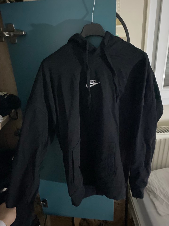 Siyah Kapüşonlu nike Sweatshirt - Görsel 2