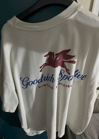 Beyaz Oversize Pamuklu Tişört - Görsel 4