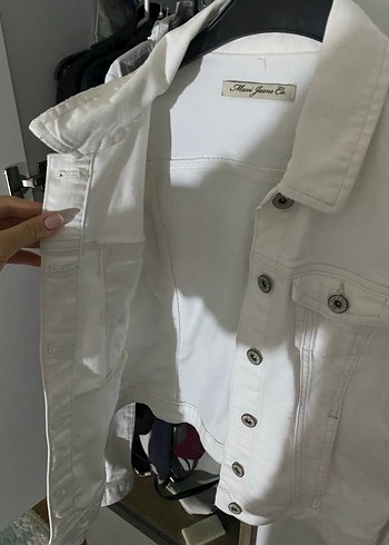MAVİ MARKA Beyaz Düğmeli Kadın Denim Ceket - Görsel 2