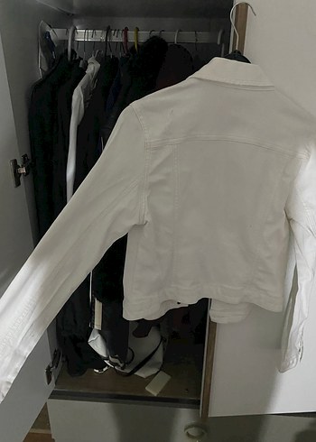 MAVİ MARKA Beyaz Düğmeli Kadın Denim Ceket - Görsel 4