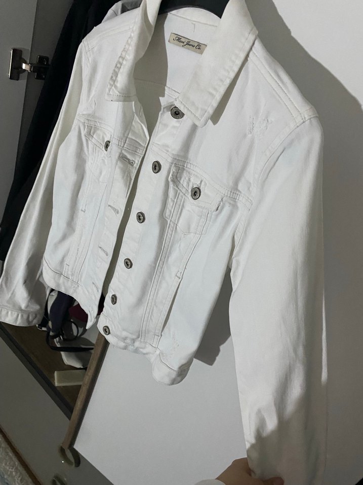 MAVİ MARKA Beyaz Düğmeli Kadın Denim Ceket - Görsel 5